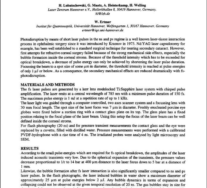 A Brief History of Low Energy Lasers and Lenticules